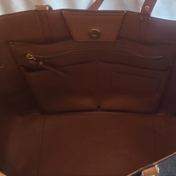 Calvin Klein Allover Monogram Logo Large Tote and Crossbody Combo - Picture 4 of 6